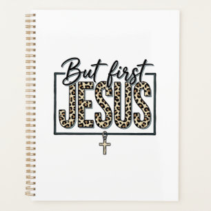 Jesus Leopardenprint Christliches Vintage-Stich Sh Planer