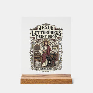 Jesus Letterpress-Druckerei Jesus Letterpress Pri Acrylschild