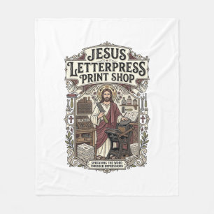 Jesus Letterpress-Druckerei Jesus Letterpress Pri Fleecedecke