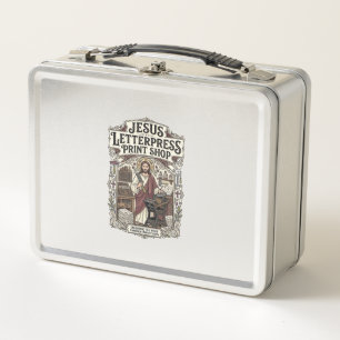 Jesus Letterpress-Druckerei Jesus Letterpress Pri Metall Brotdose
