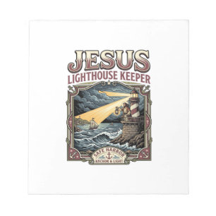 Jesus Leuchtturmwärter Jesus Leuchtturmwärter Ch Notizblock
