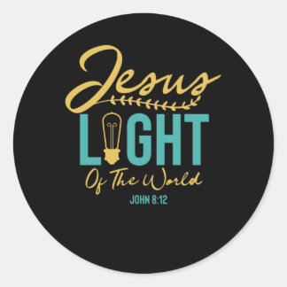 Jesus Licht der Welt - Bibelverse Runder Aufkleber