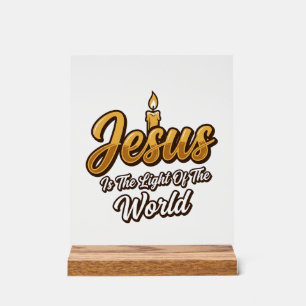 Jesus Licht der Welt Kerze Christlicher Vektor_1 Acrylschild