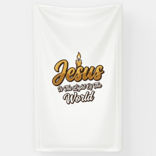 Jesus Licht der Welt Kerze Christlicher Vektor_1 Banner
