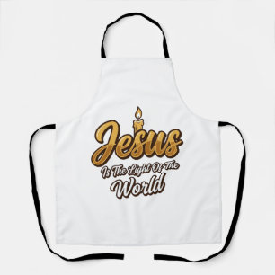 Jesus Licht der Welt Kerze Christlicher Vektor_1 Schürze