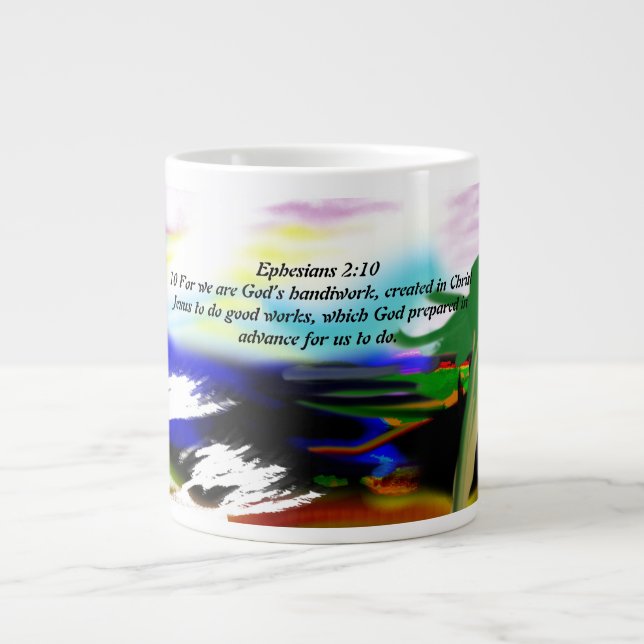 Jesus-Lichtplan Jumbo-Tasse (Vorderseite)