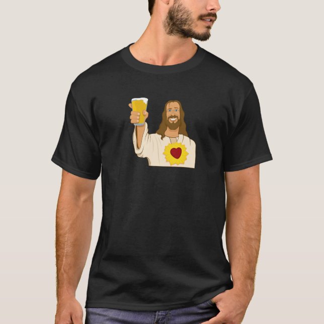 Jesus-Liebe-Bier T-Shirt (Vorderseite)
