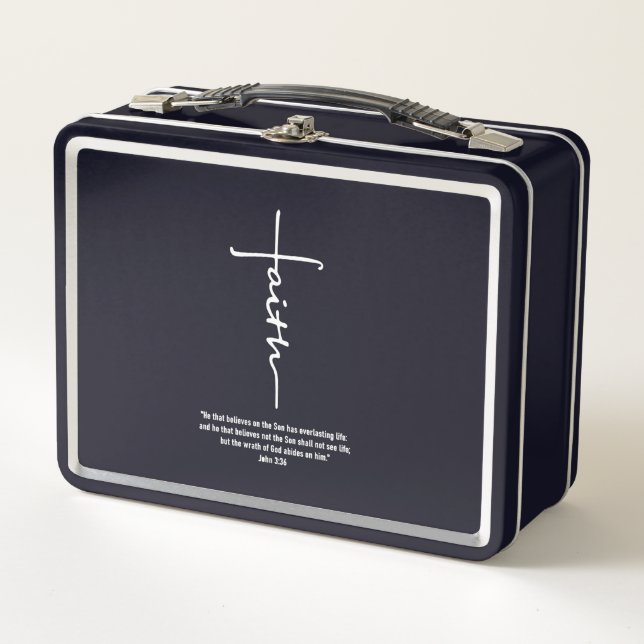 Jesus Liebe | Der Glaube Kreuz Christlich Jesus Gl Metall Brotdose (Vorderseite)