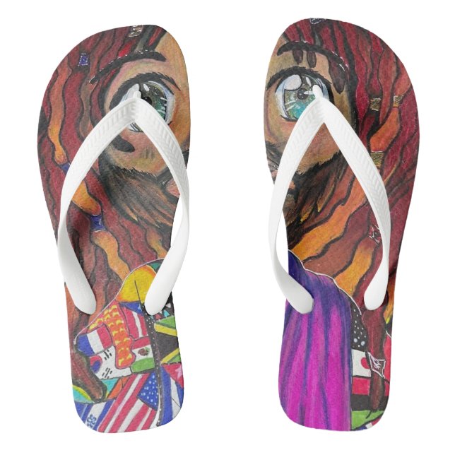 Jesus Liebe dich! Flip Flops (Fußbett)