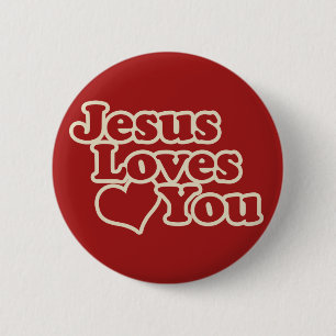 Jesus Liebe dich für Christen Button