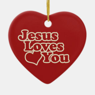 Jesus Liebe dich für Christen Keramik Ornament