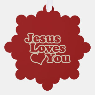 Jesus Liebe dich für Christen Ornament Karte