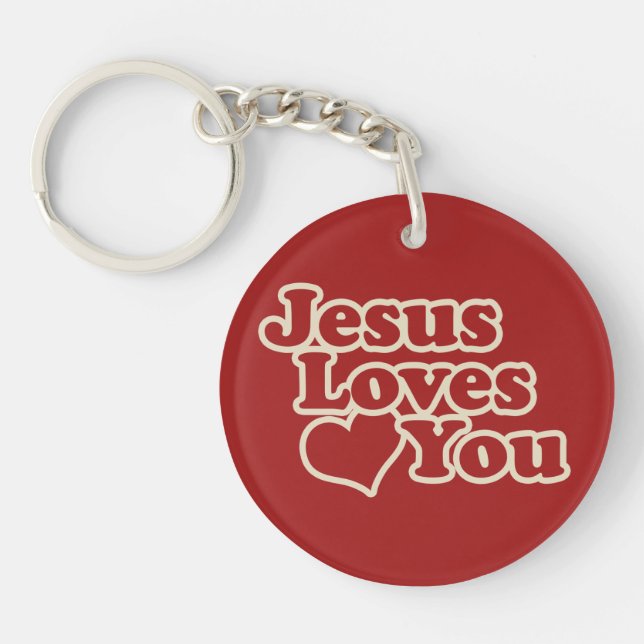 Jesus Liebe dich für Christen Schlüsselanhänger (Vorderseite)