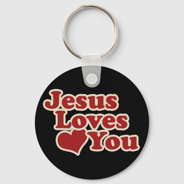 Jesus Liebe dich für Christen Schlüsselanhänger (Vorderseite)