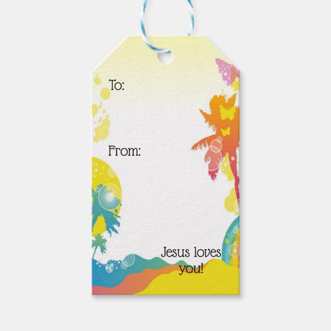 Jesus Liebe dich! Geschenkmarken! Geschenkanhänger (Vorderseite)