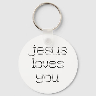 Jesus Liebe dich in schwarzen Punkten Schlüsselanhänger