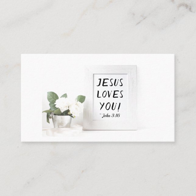 Jesus Liebe dich! John 3:16, Literaturreferenz Visitenkarte (Vorderseite)