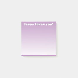 Jesus Liebe dich! | lila Ober Post-it Klebezettel