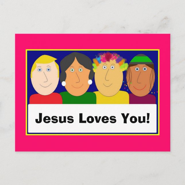 Jesus Liebe dich! Postkarte (Vorderseite)