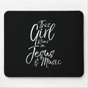 Jesus-Liebe Dieses Mädchen spielt auf Jesus und Mousepad