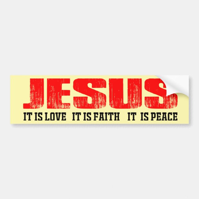Jesus Liebe dir die Motivierend Bibel Autoaufkleber (Vorne)