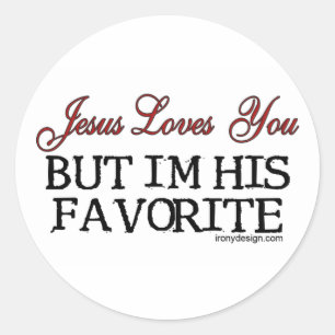 Jesus Liebe Du liebst Runder Aufkleber