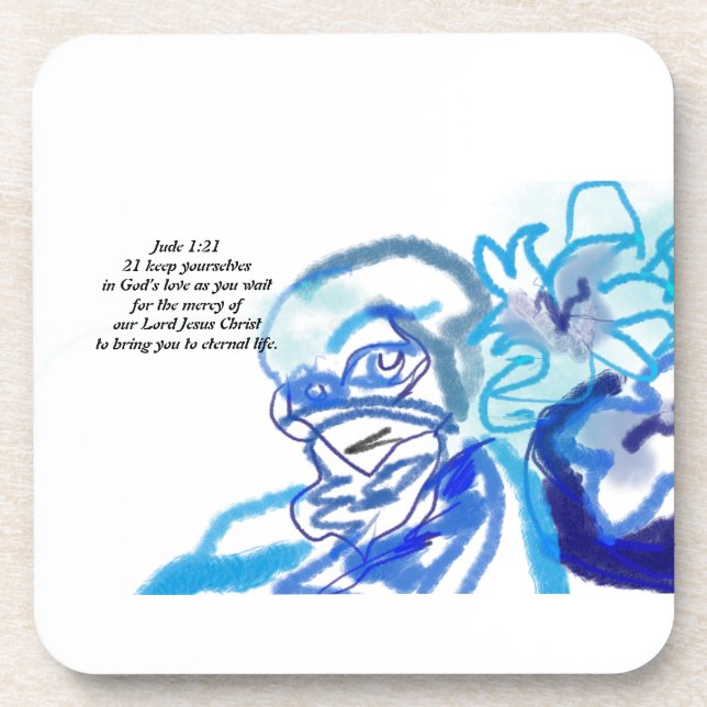 Jesus-Liebe Getränkeuntersetzer (Vorderseite)