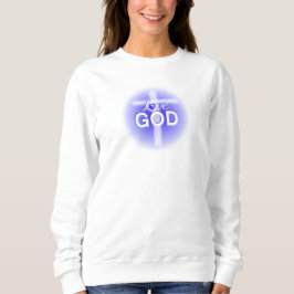 Jesus Liebe God Cross Blue Heart Sweatshirt