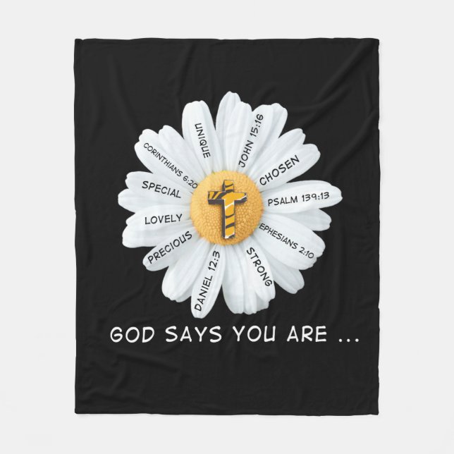 Jesus-Liebe| Gott sagt, du bist... Fleecedecke (Vorderseite)