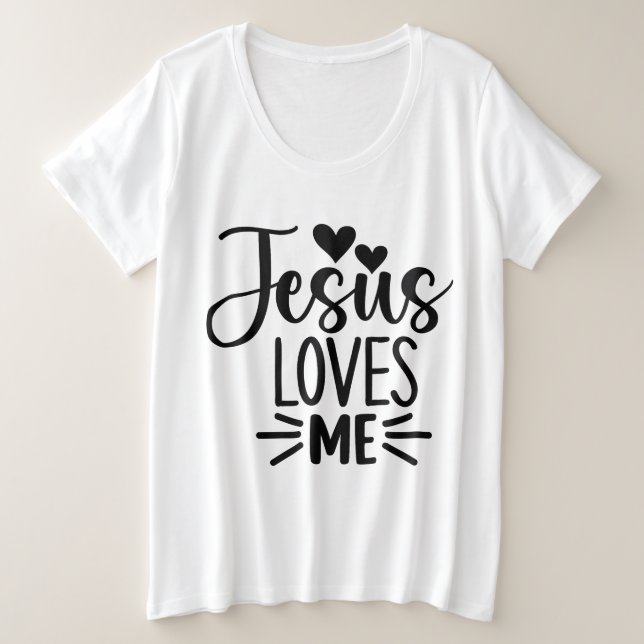 Jesus Liebe Große Größe T-Shirt (Design vorne)