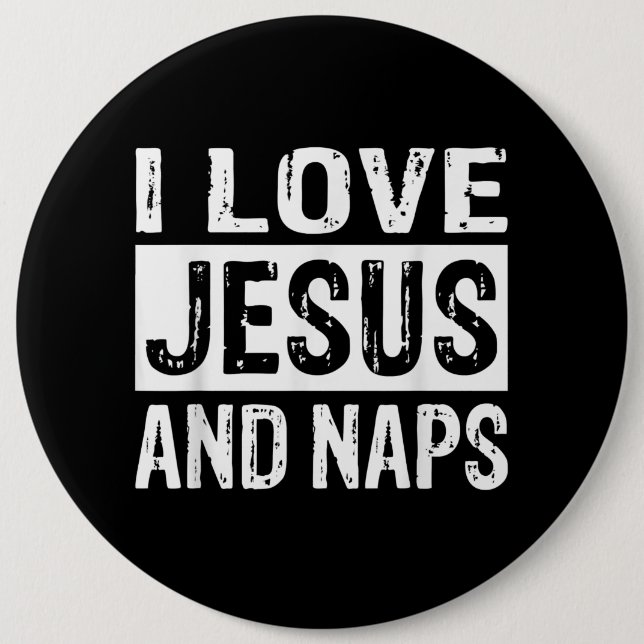 Jesus Liebe | I Liebe Jesus und Nickerchen Christl Button (Vorderseite)
