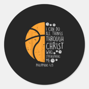 Jesus Liebe   Ich kann alles durch Christus tun Runder Aufkleber