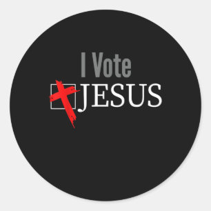 Jesus Liebe   Ich stimme Jesus Christlich Cross Runder Aufkleber