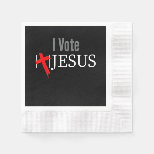 Jesus Liebe | Ich stimme Jesus Christlich Cross Serviette (Vorderseite)