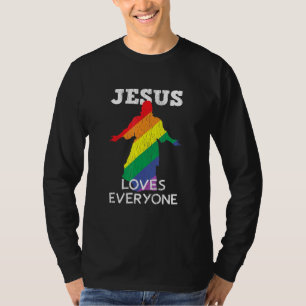 Jesus Liebe Jeder Christliche LGBT Flag Gay Pride T-Shirt