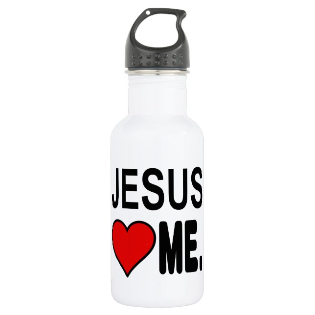 Jesus Liebe Jesus Edelstahlflasche (Vorderseite)
