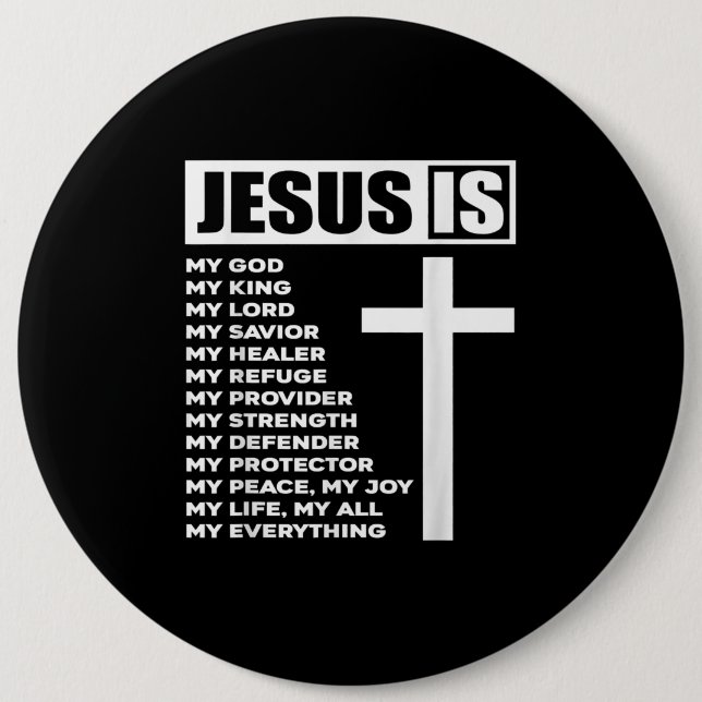 Jesus Liebe | Jesus ist mein Gott, mein König, mei Button (Vorderseite)