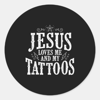 Jesus Liebe | Jesus Liebe mich und meine Tattoos Runder Aufkleber