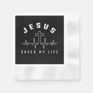 Jesus Liebe | Jesus Rettete mein Leben Kreuz Chris Serviette