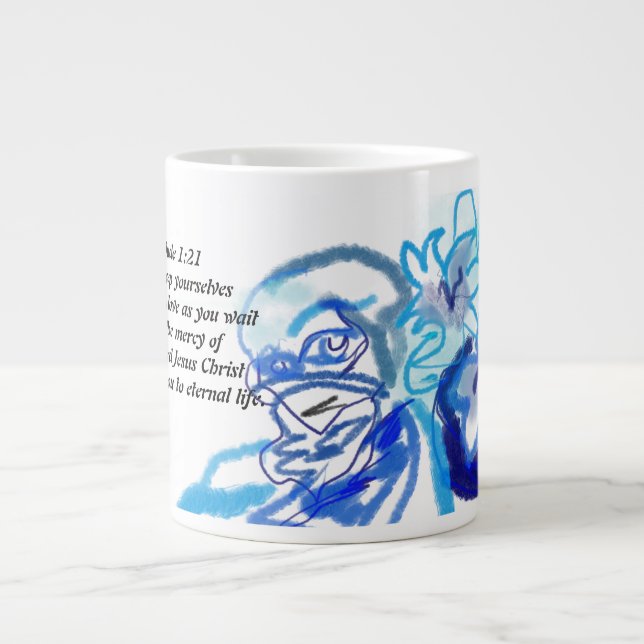 Jesus-Liebe Jumbo-Tasse (Vorderseite)