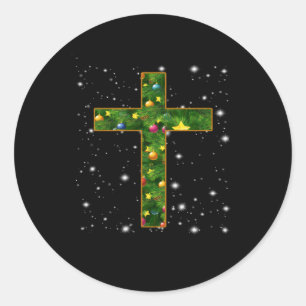 Jesus-Liebe  Kreuz Jesus Christlichen Weihnachtsba Runder Aufkleber