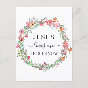 Jesus Liebe Me Blumenkrautposter Postkarte