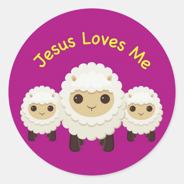 Jesus Liebe Me Cross Schafe Sticker (Vorderseite)
