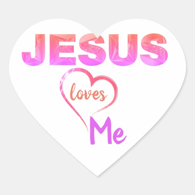 Jesus Liebe Me Sticker (Vorderseite)