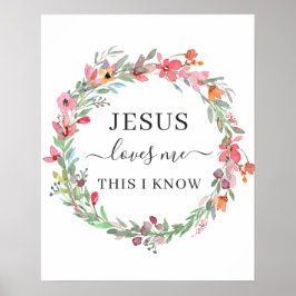 Jesus Liebe Me Wasserfarben-Feuerplakat Poster