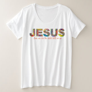 Jesus Liebe mich für den Bibel Plus Größe T - Shir Große Größe T-Shirt