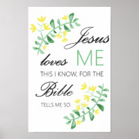 Jesus Liebe mich - Kinderzimmerplakat