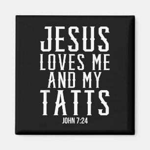 Jesus Liebe mich und meine Tatra Funny Tattoo Chri Magnet
