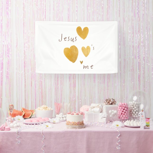 Jesus Liebe mir Banner Grosses Zeichen modern (Party)