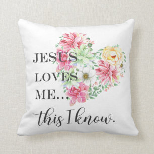 Jesus Liebe mir dies weiß Kissen